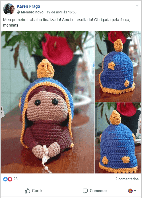 Fotos de amigurumi de Nossa Senhora